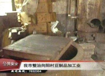 我市整治向陽村豆制品加工業(yè)