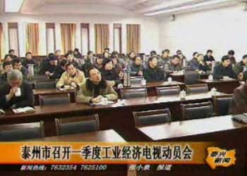 泰州市召開一季度工業(yè)經(jīng)濟(jì)電視動員會