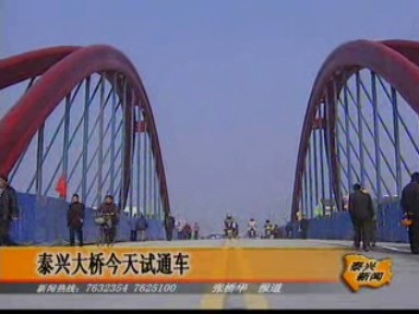 泰興大橋試通車