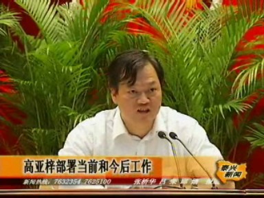 高亞梓部署當(dāng)前和今后工作