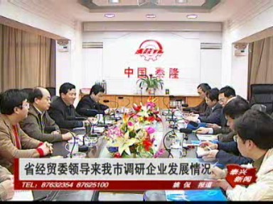 省經(jīng)貿(mào)委領(lǐng)導(dǎo)來我市調(diào)研企業(yè)發(fā)展情況